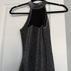 Elegant Black and Silver Women's Tank Top